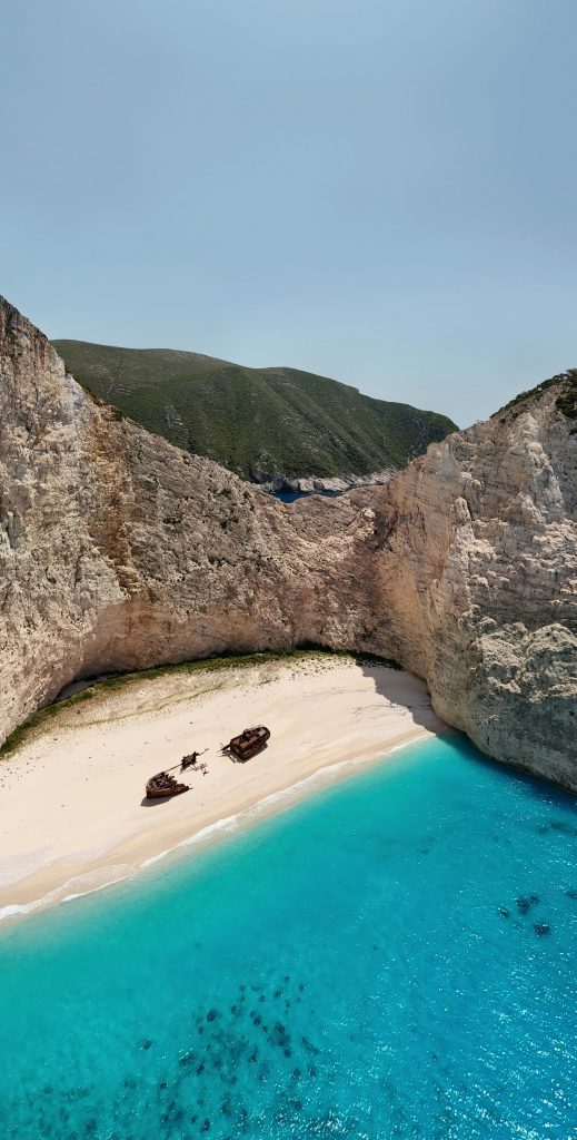 The famout Navagio (shipwreck) beach
      