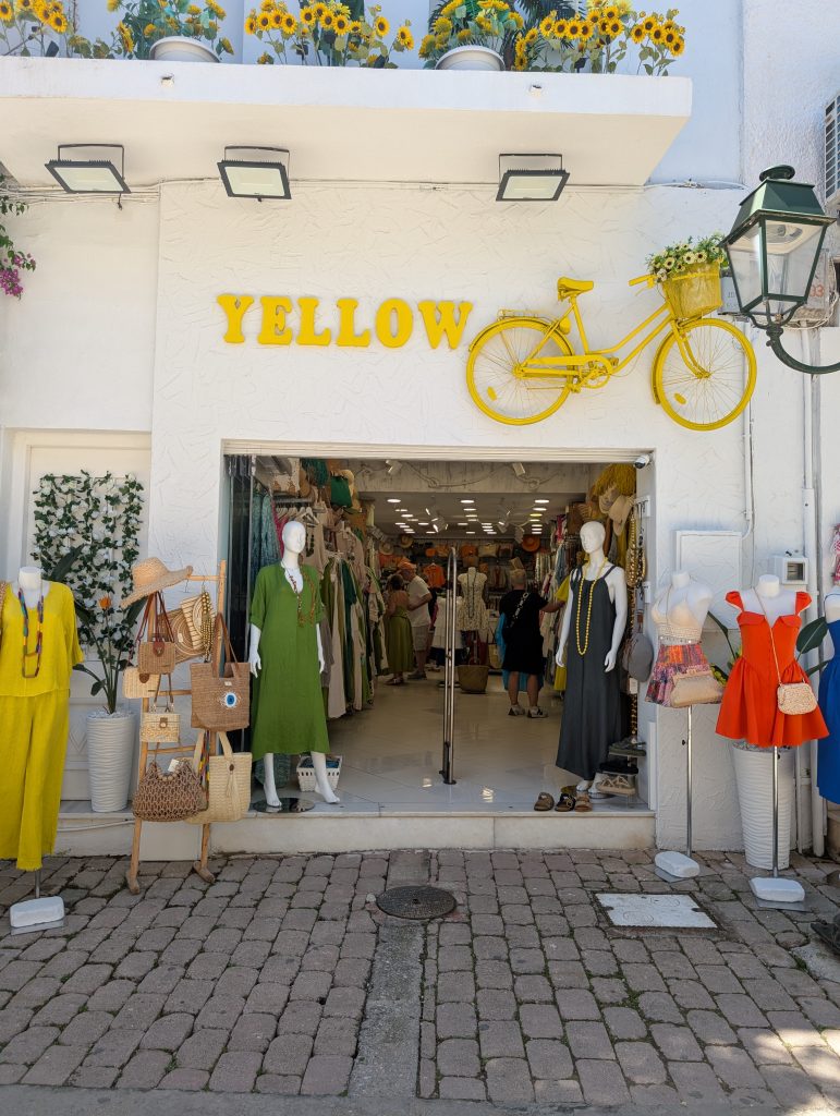 A Shop called "Yellow" on Papadiamantis Street in Skiathos Town